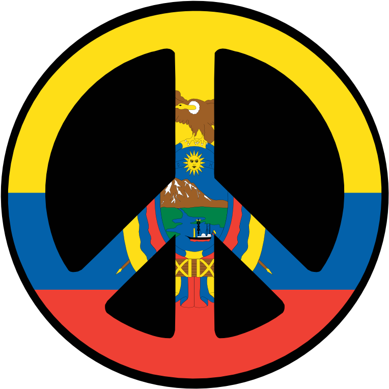 Ecuador Peace Symbol Flag 4 Scallywag Peacesymbol - Ecuador Clipart (777x777), Png Download