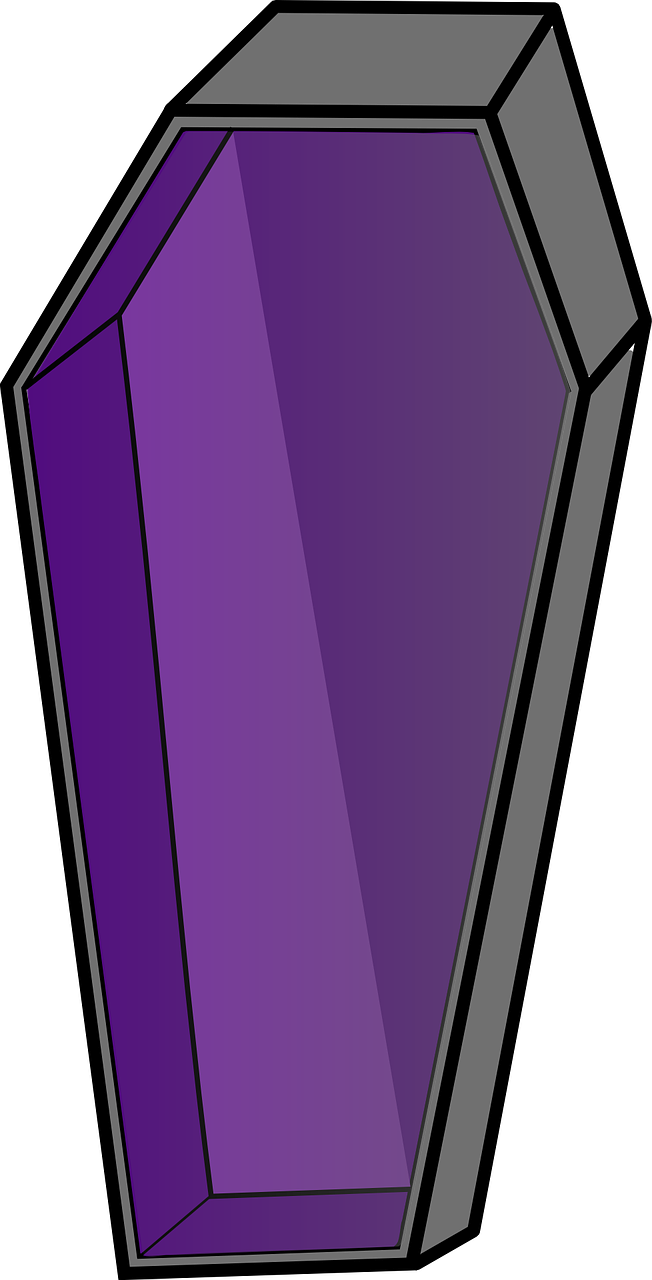 Sarcophago Purple Vampire - Coffin Clipart - Png Download (652x1280), Png Download