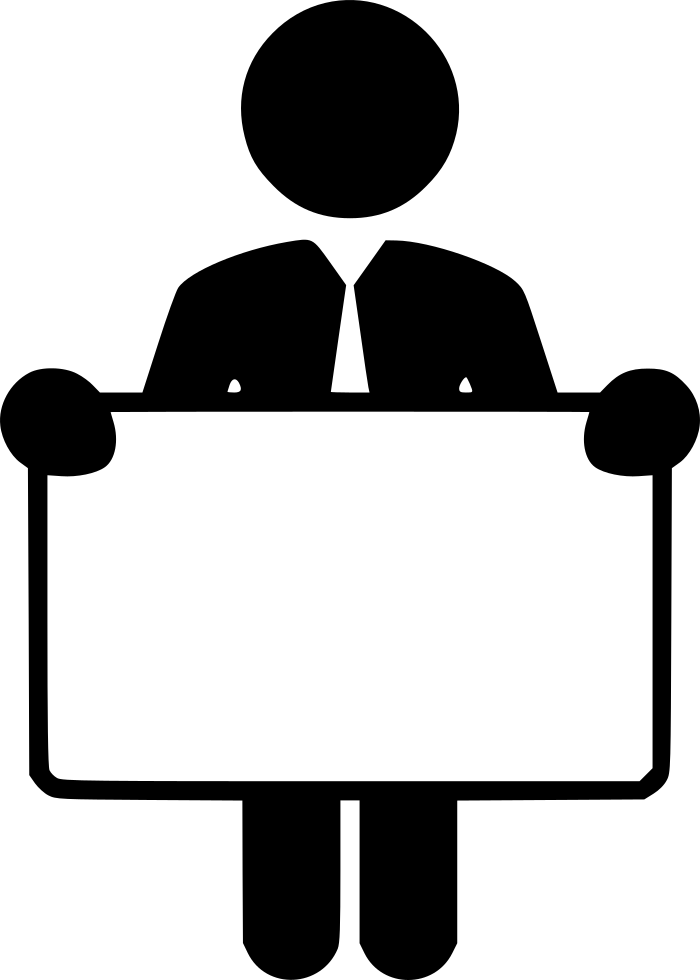 Png File Svg - Men Showing Board Png Clipart (700x980), Png Download