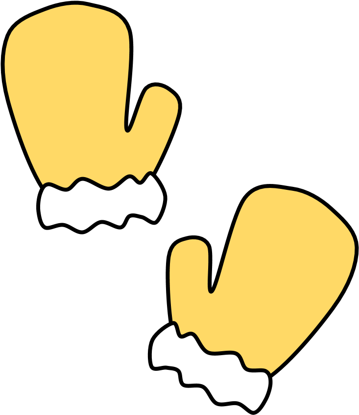 Mittens, Fur Cuff, Yellow, Png Clipart (816x1056), Png Download
