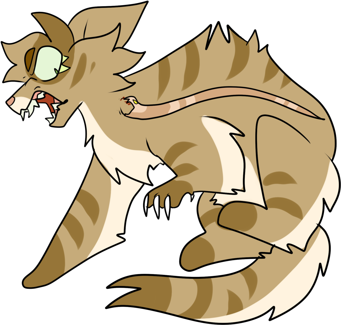 Honeyfern - Cat Yawns Clipart (1280x1280), Png Download