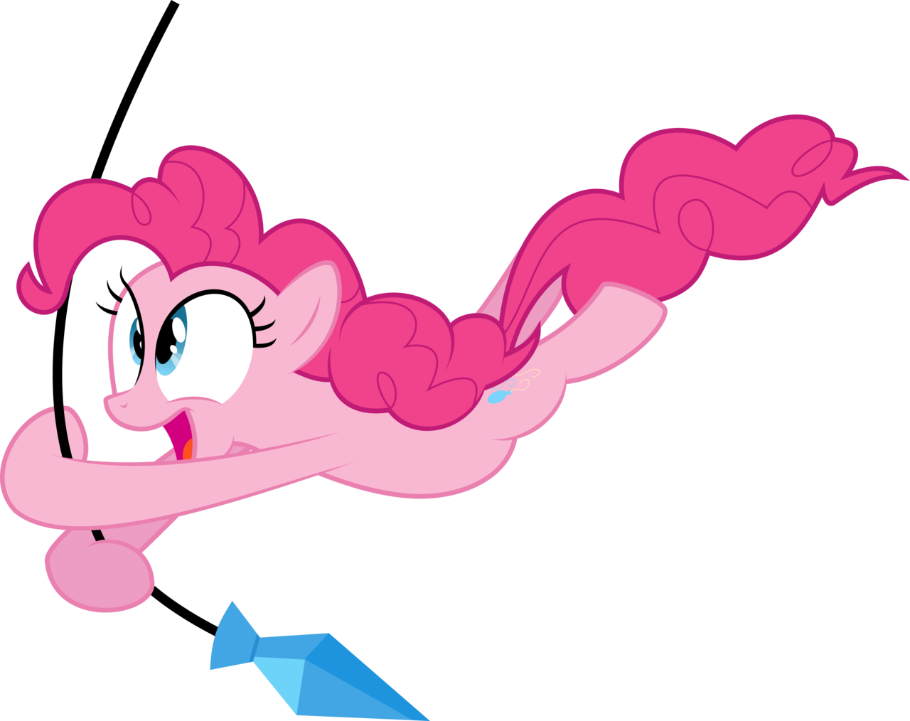 Pinkie Pie, Rope, Safe, Smiling, Swinging Clipart (1280x1014), Png Download