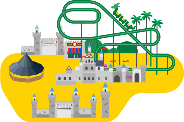 Jing Zhang - Parque De Diversiones Ilustracion Png Clipart (743x539), Png Download