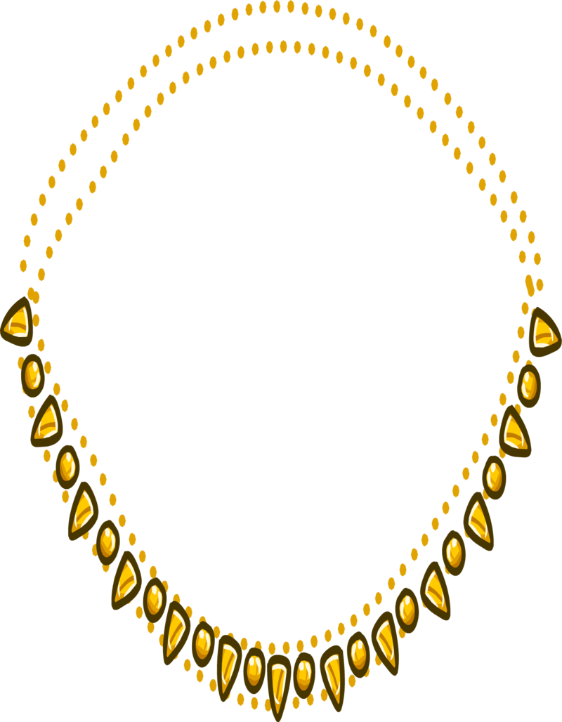 Gold Necklace Png Transparent Picture - Club Penguin Gold Necklace Clipart (800x1028), Png Download