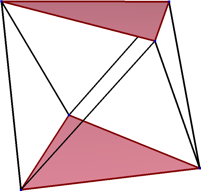 Skew Polygon In Triangular Antiprism - Skew Hexagon Clipart (734x739), Png Download