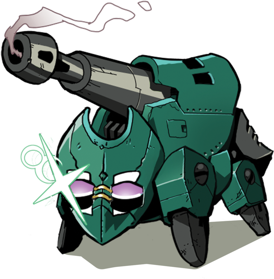 The Simple, Clean-cut Cell Shade Art Of Aegis Really - Cartoon Clipart (1000x1000), Png Download