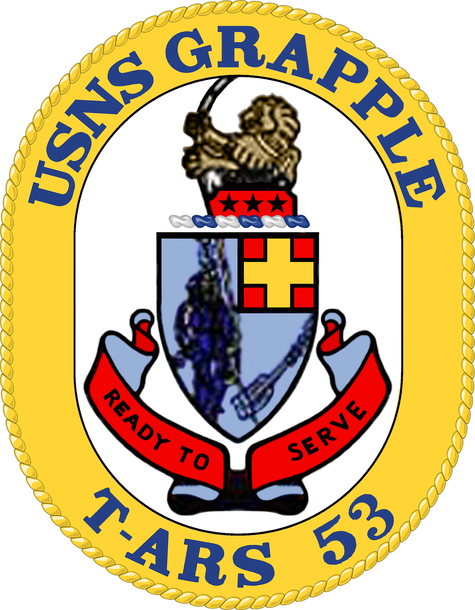 Usns Grapple - Emblem Clipart (1868x2401), Png Download