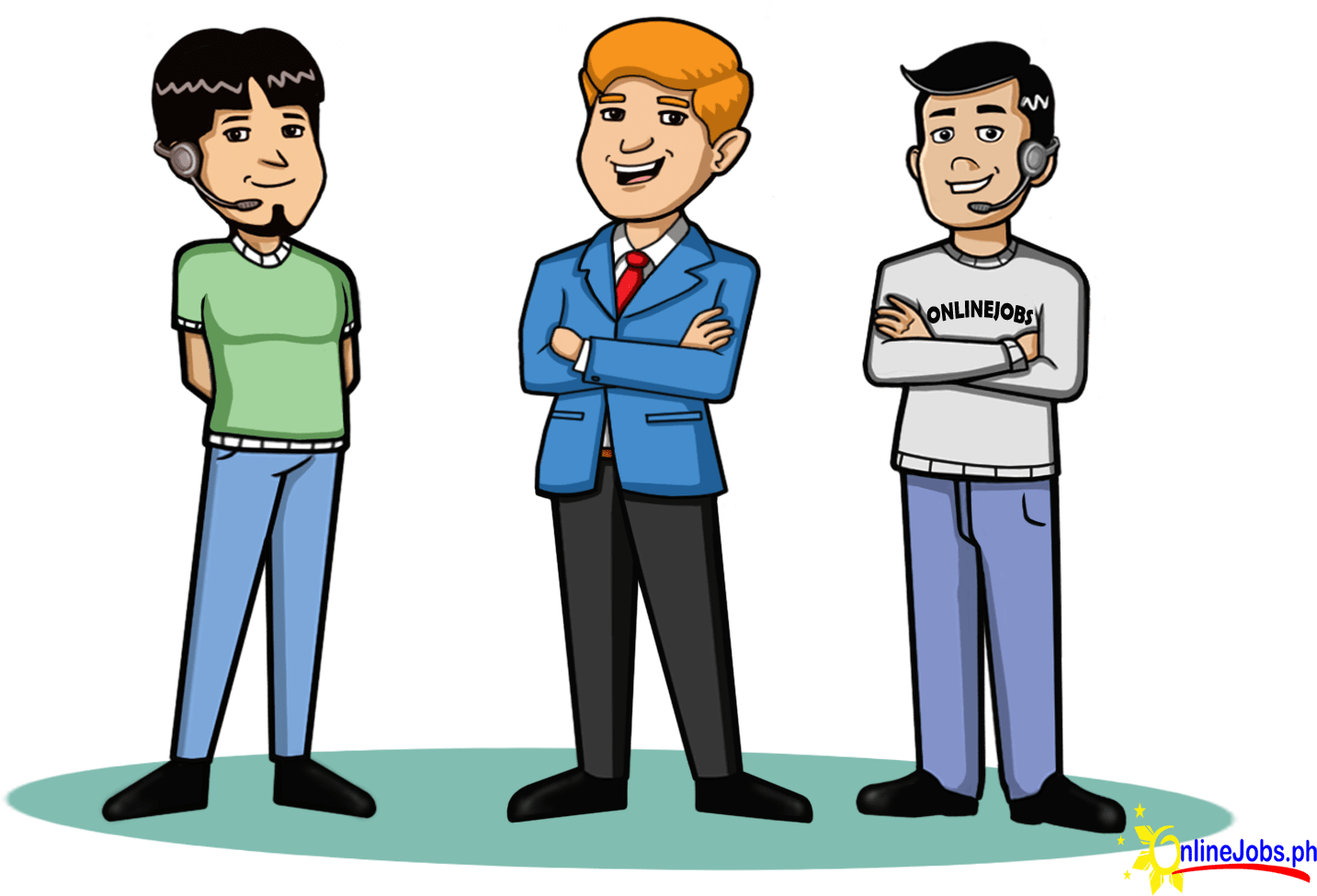 Four Pillars Of Managing Filipino Virtual Assistants - Cartoon Clipart (1500x1000), Png Download
