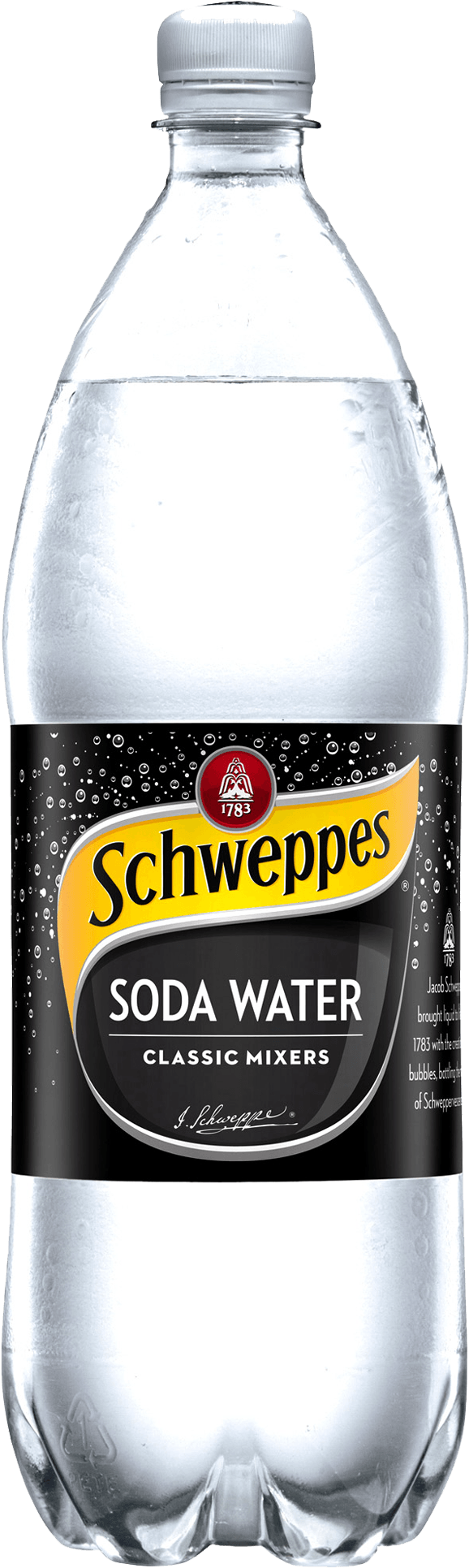 Schweppes Soda Water - Schweppes Soda Water 1.25 L Clipart (578x1931), Png Download