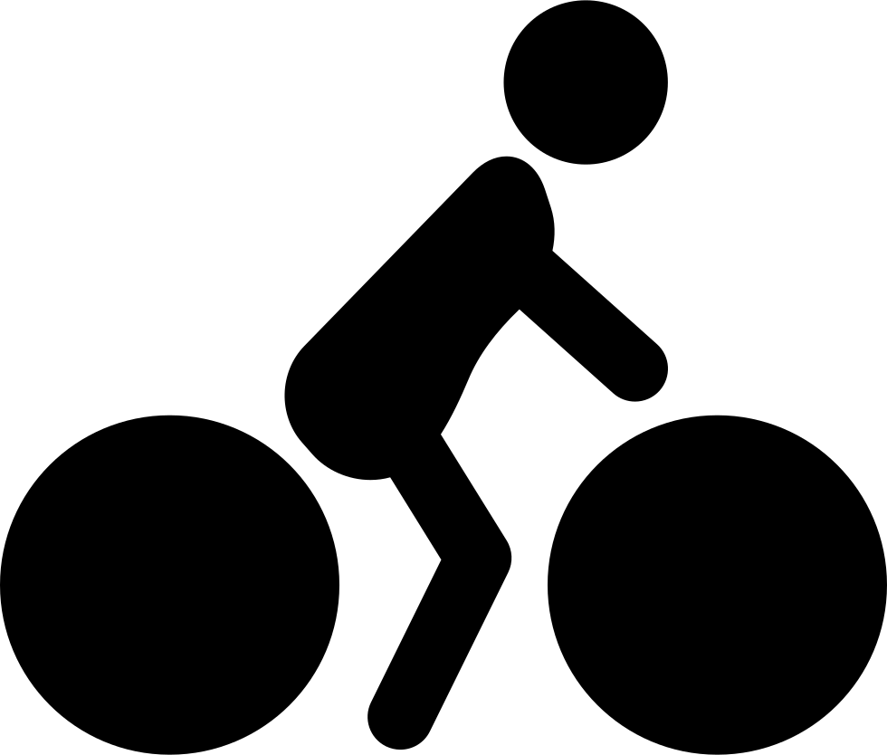 Person Riding On A Bicycle Side View Silhouette Comments - Silueta De Bicicleta En Png Clipart (980x834), Png Download