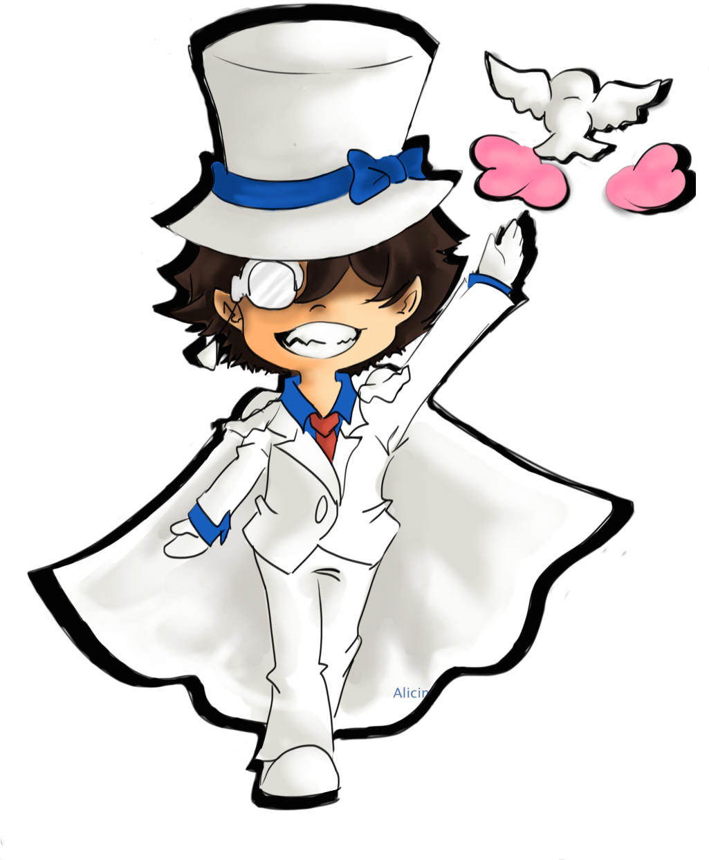 Kaitou Kid, 1412 , Chibi - Kaito Kid Chibi Clipart (1025x1243), Png Download