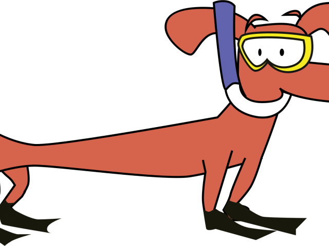 Diving Clipart Dog - Diving Dog Draw - Png Download (640x480), Png Download
