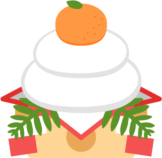 Japanese New Year Round Rice Cake Free Png And Vector Clipart (640x640), Png Download