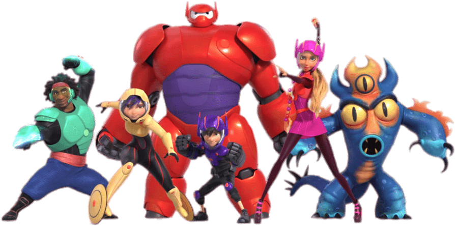 Big Hero 6 Characters In Full Armour - Big Hero 6 Clipart (962x469), Png Download
