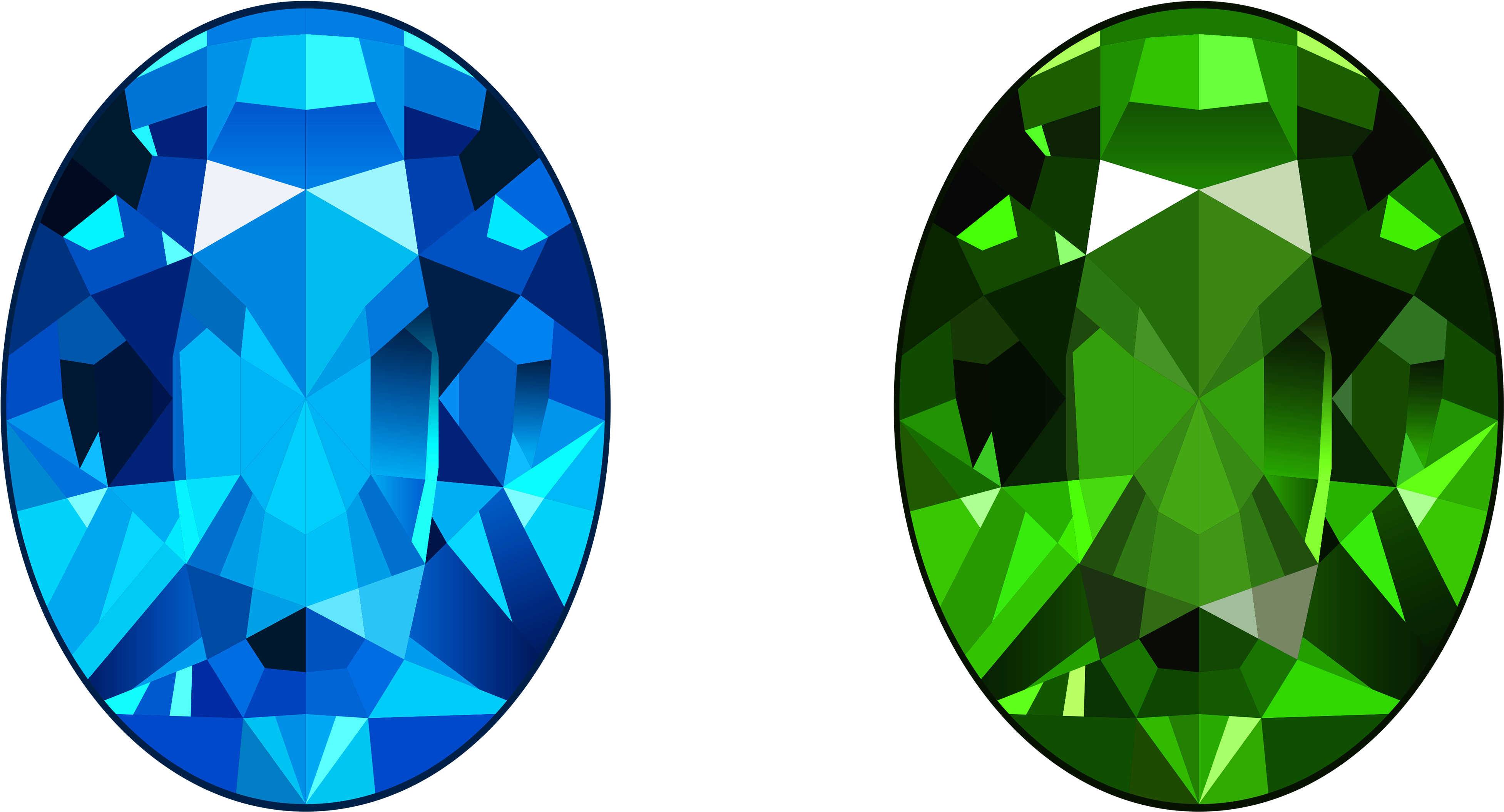 Diamond Blue Cliparts - Green Diamond Png Transparent Png (4616x2376), Png Download