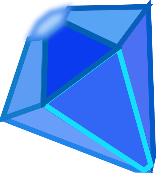 Clip Arts Related To - Clip Art Gem Blue - Png Download (540x596), Png Download