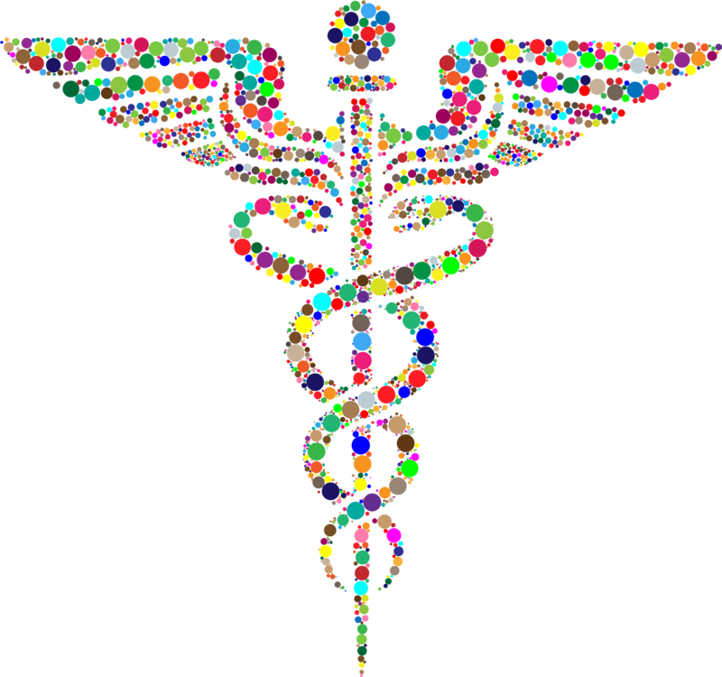 Delia Heck Naturheilpraxis Staff Of Hermes Physician - Colorful Caduceus Clipart (800x750), Png Download
