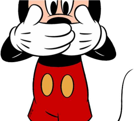 Disneyland Clipart Mickey Mouse - Cartoon Character Covering Mouth - Png Download (640x480), Png Download