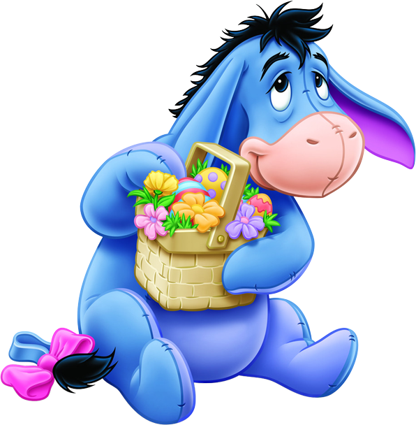 Pooh - Eeyore Easter Clipart (596x608), Png Download