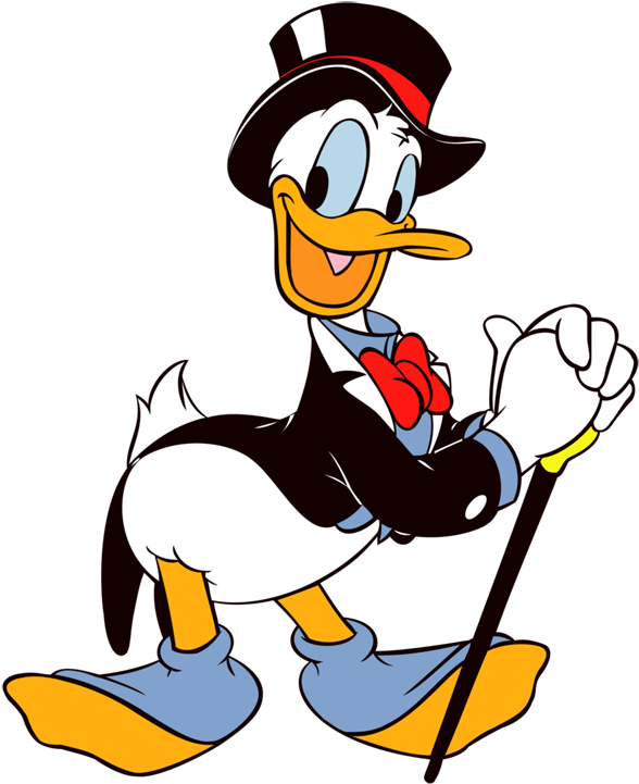 Donald In Tails - Donald Duck Images Hd Clipart (600x736), Png Download