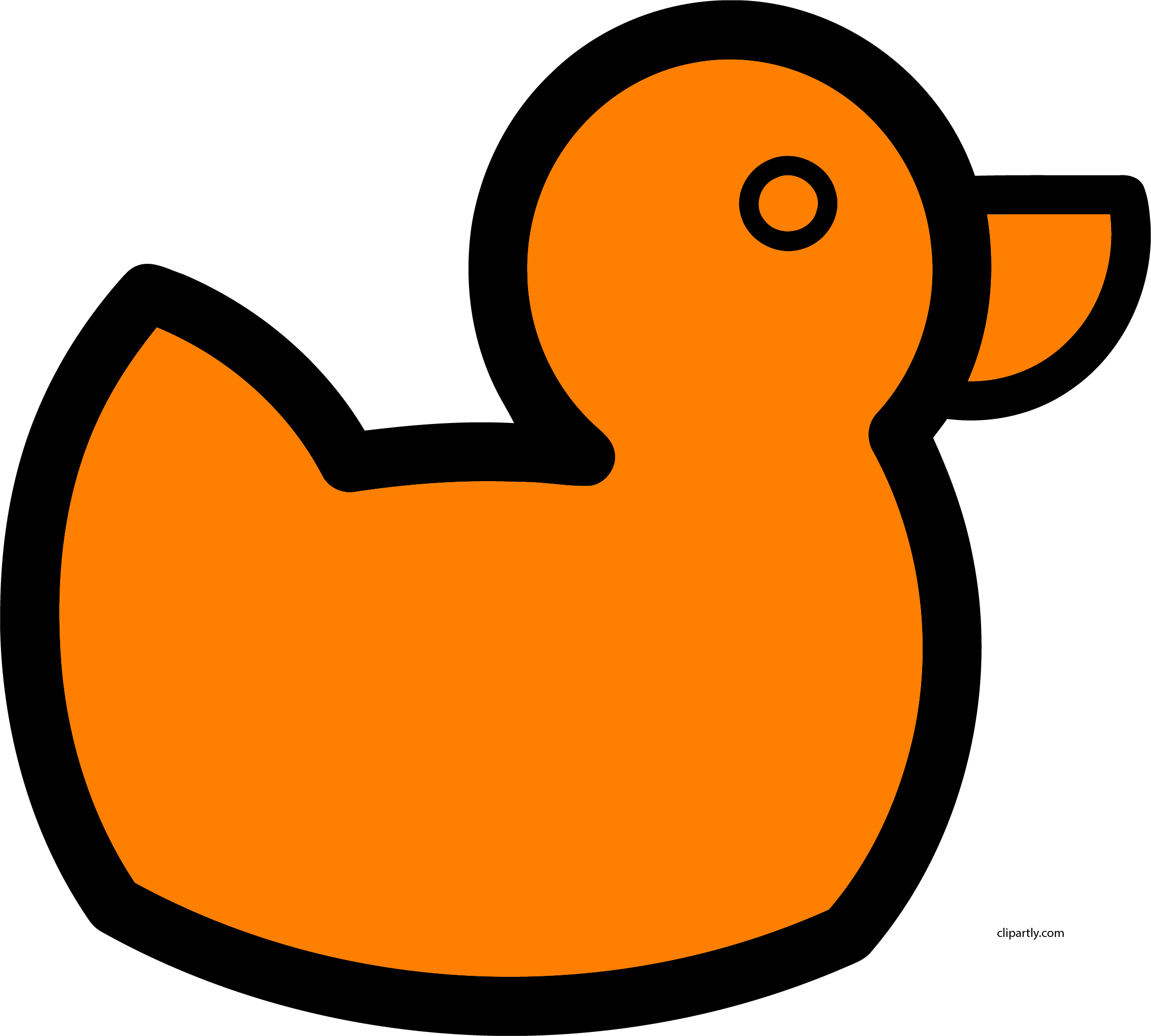 Orange Clip Art At - Orange Duck Clipart - Png Download (600x539), Png Download