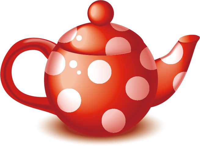 Clipart Cake Teapot - Kitchen Icons Vector Red - Png Download (655x478), Png Download