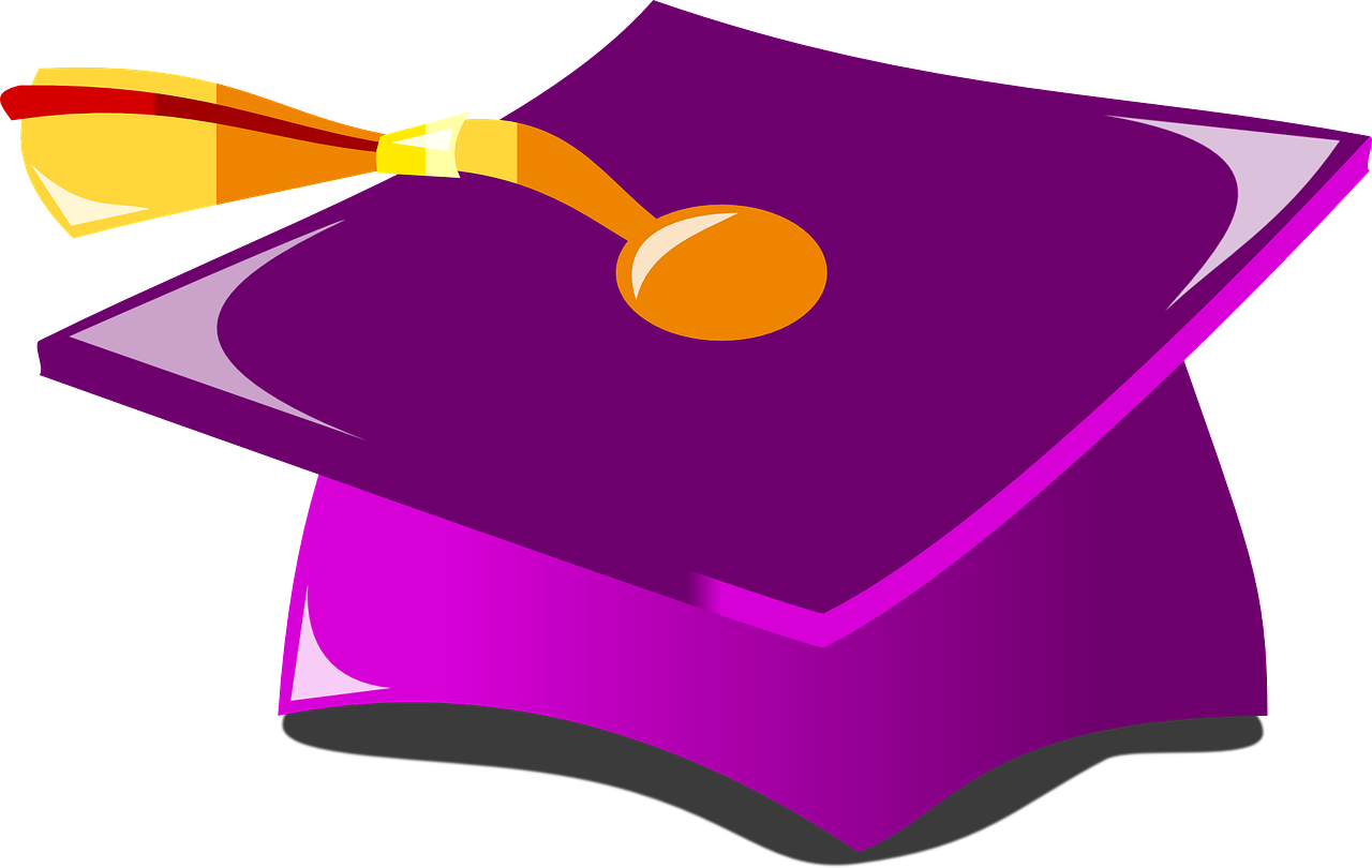 Grads Will Have To Fight Hard For Jobs - Cartoon Purple Graduation Cap Clipart (1280x810), Png Download