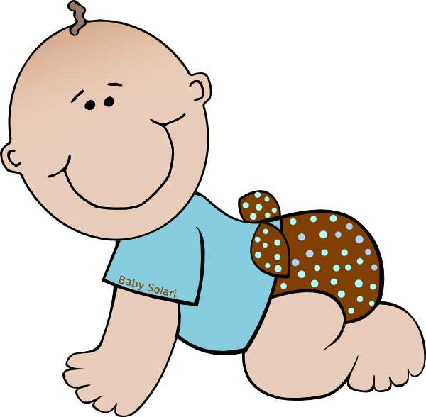 Baby Solari Polka Dots Clip Art - - Baby Boy Clip Art - Png Download (600x588), Png Download