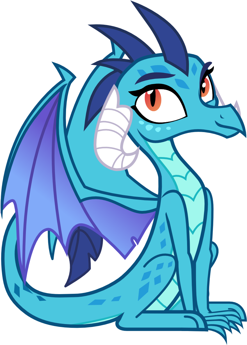 Cute Dragon - Cutie Dragoness Clipart (884x1199), Png Download