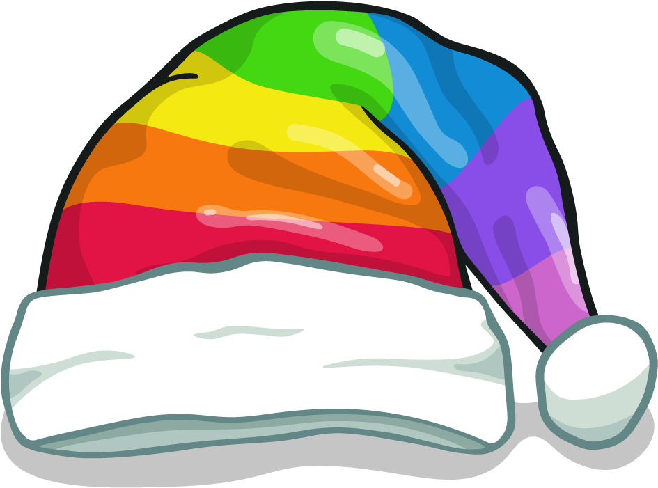 Download Rainbow Santa Hat Santa Claus Clipart (374128) PinClipart