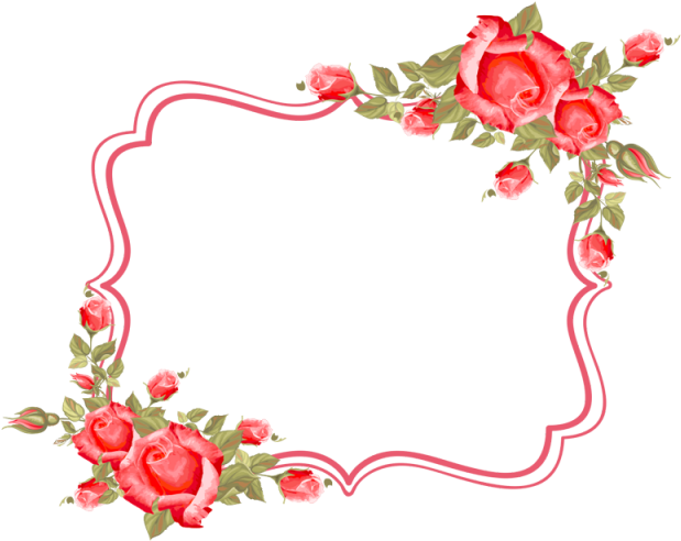 Frame, Flower, Roses, Frame, Border,rose, Wedding, - Vector Floral Frame Undangan Png Clipart (640x640), Png Download