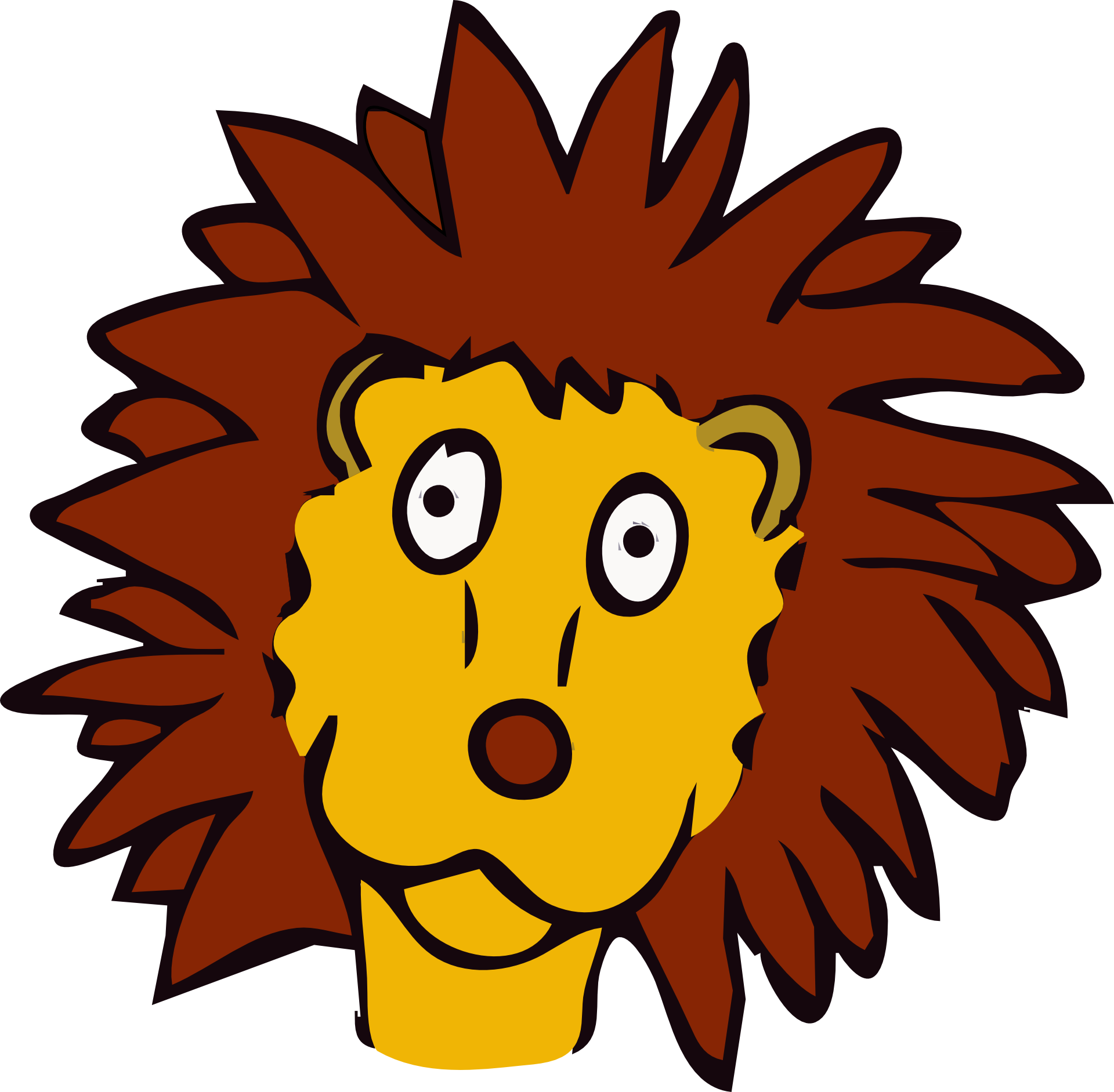 Lion Cartoon Face Png Clipart (774x800), Png Download