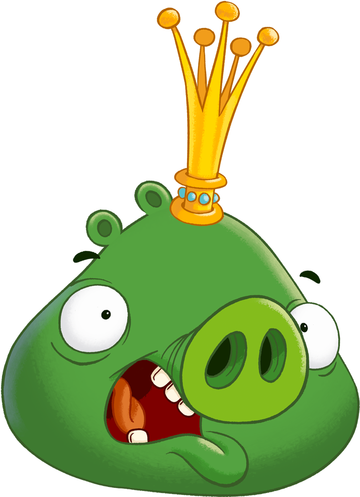 Angry - Król Świń Angry Birds Clipart (734x1068), Png Download