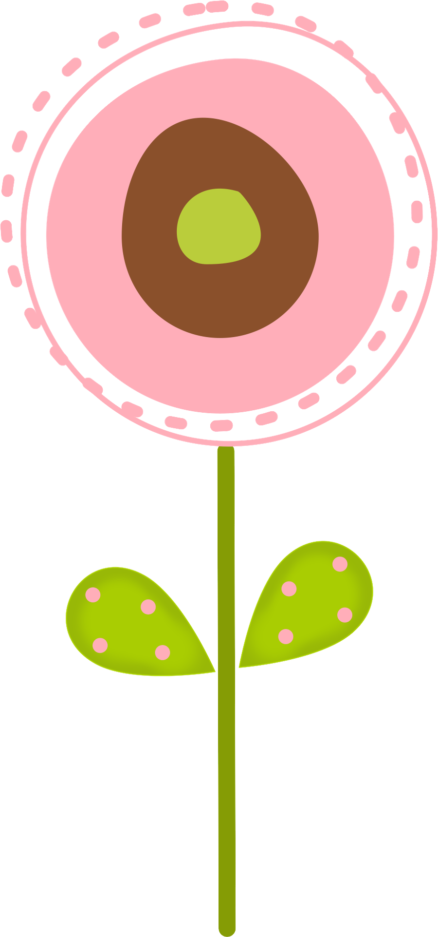 Say Hello Flower Applique, Printable Stickers, Sewing - Flower Clipart (900x1923), Png Download