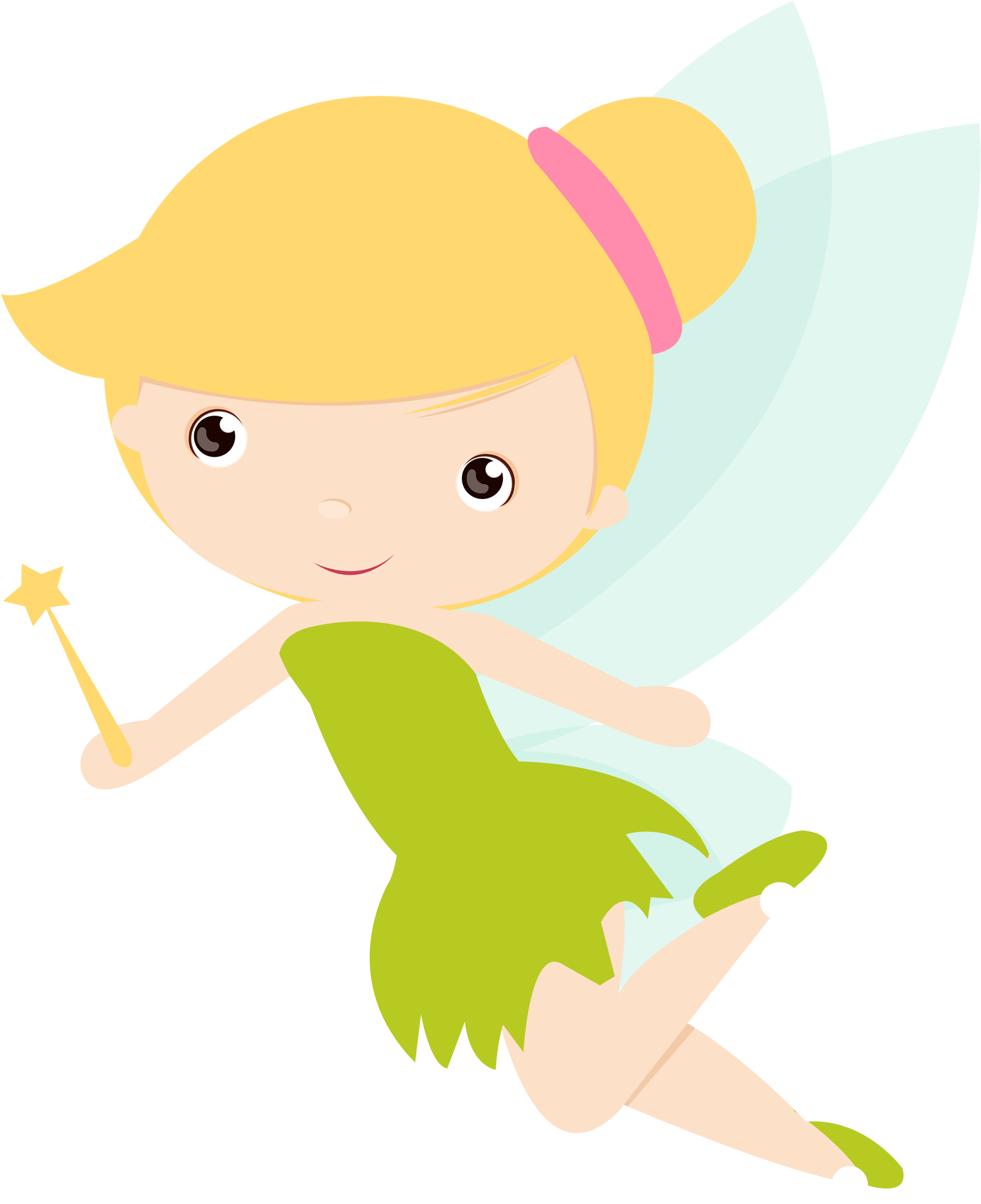 Peter Pan E Sininho - Cute Baby Fairy Png Clipart (2176x2652), Png Download