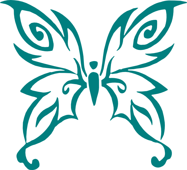 Butterfly With Cancer Ribbon Vector Clipart (600x548), Png Download