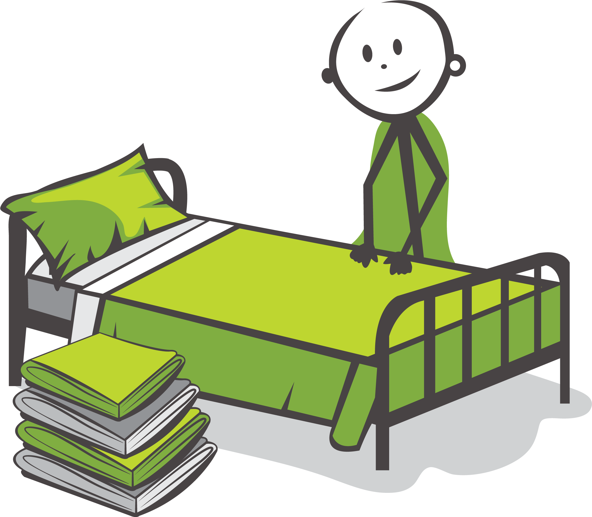 About Sleep Titan Learn Mattress Care Room - Cartoon Clipart (2418x2033), Png Download