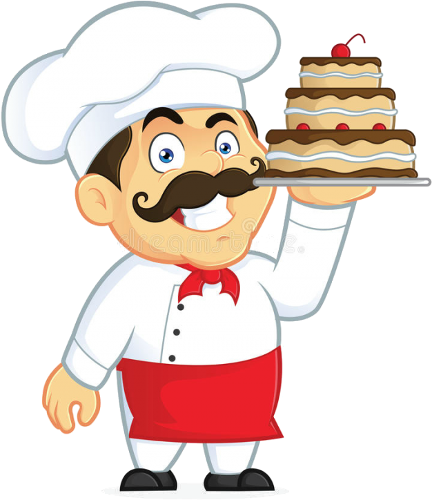700px Chef Chocolate Cake Clipart Picture Cartoon Character Baker