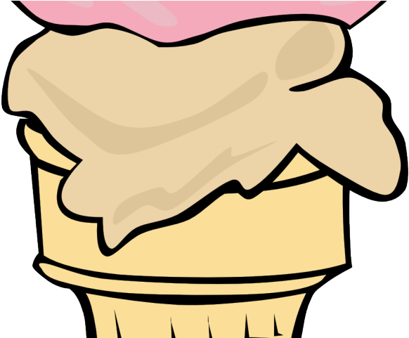 Cream Clipart Bowl - Clip Art Pink Ice Cream Cone - Png Download (640x480), Png Download