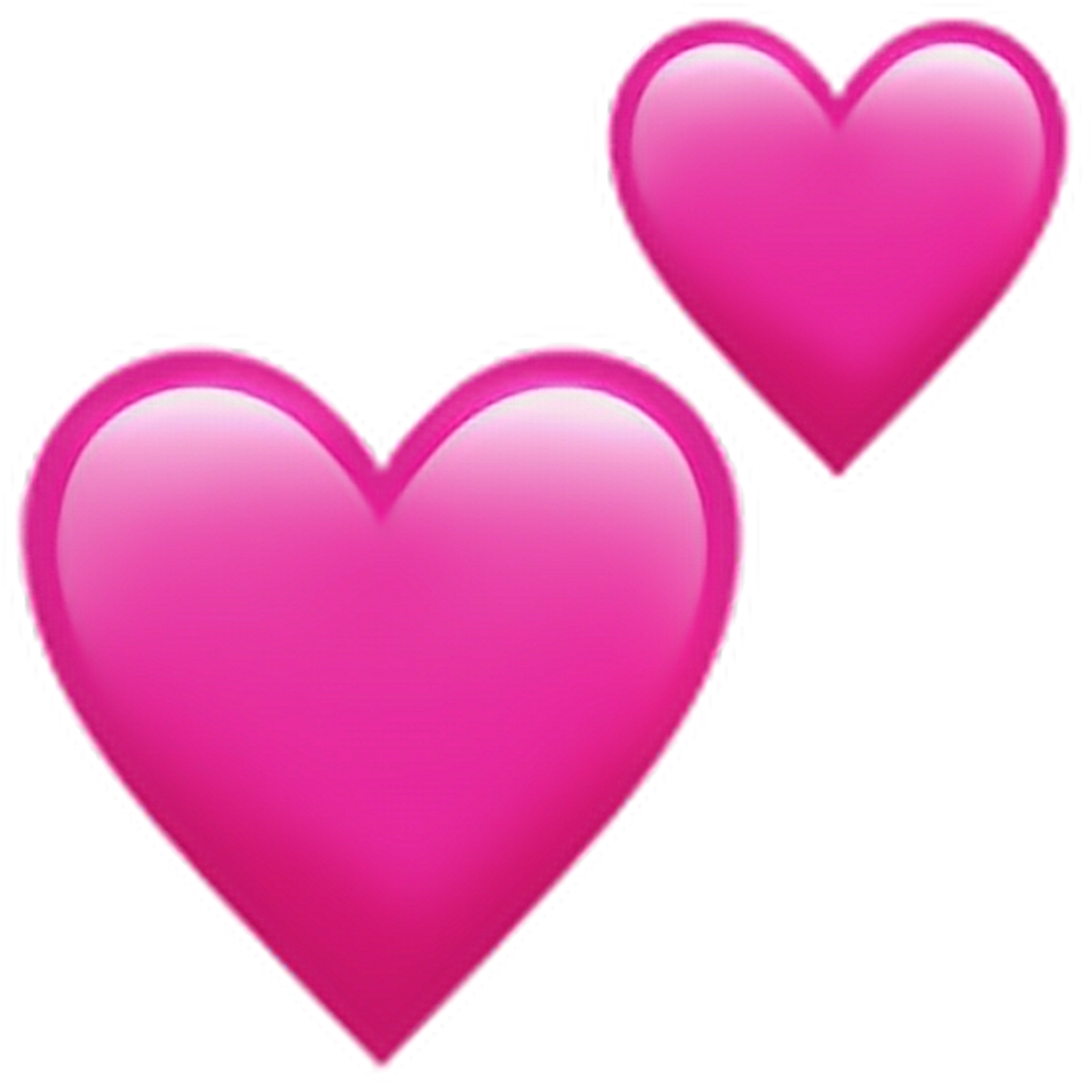 Two - Pink Heart Emoji Png Clipart (1024x1024), Png Download