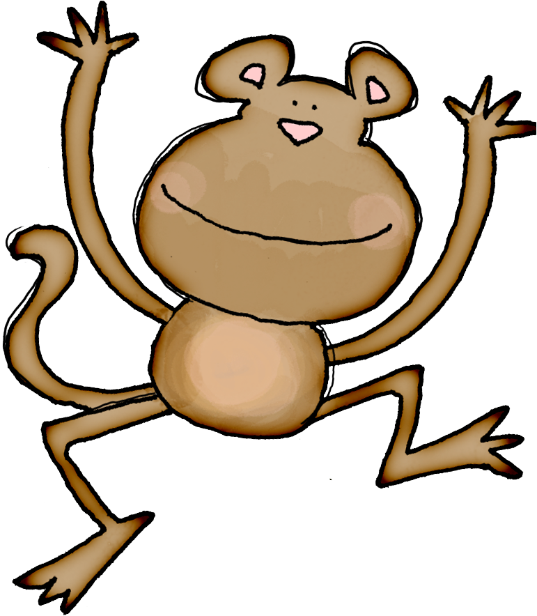 Monkey Collage Sheet Digital Download Clipart Art Clip - Clip Art - Png Download (771x884), Png Download