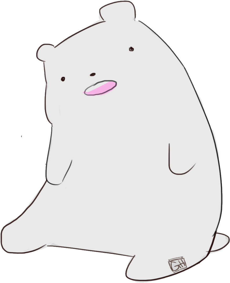 We Bare Bears Ice Bear Vinyl Sticker - Bear Clipart (1000x1188), Png Download