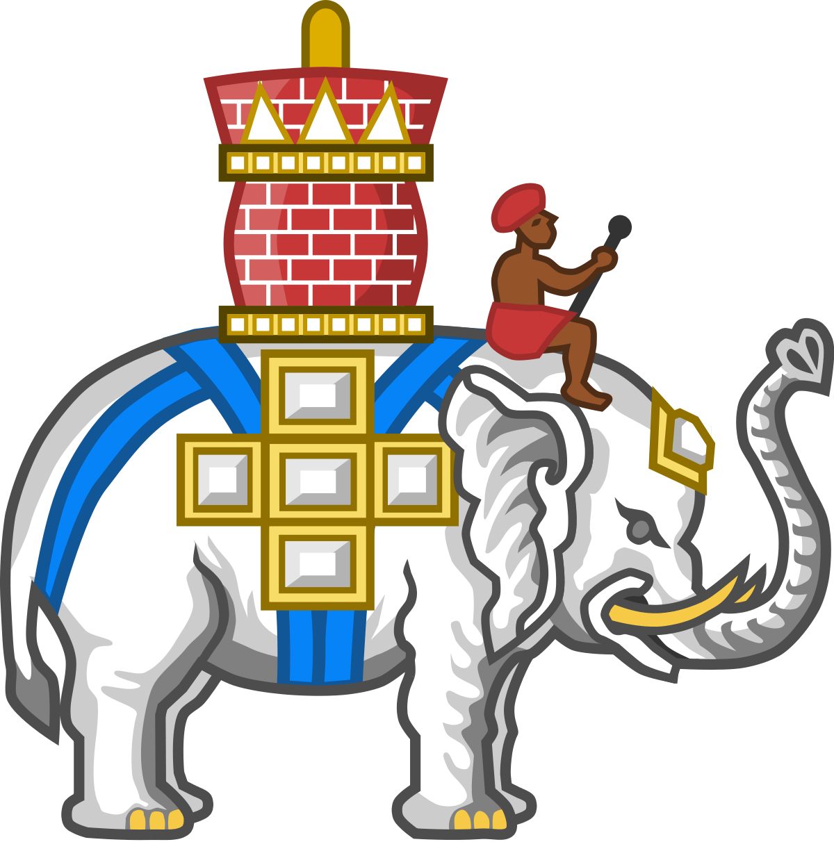 Order Of The Elephant - Order Of The Elephant Denmark Clipart (1200x1212), Png Download