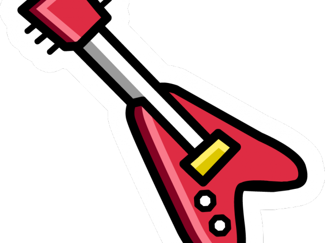 Guitar Clipart Red Guitar - Clip Art - Png Download (640x480), Png Download