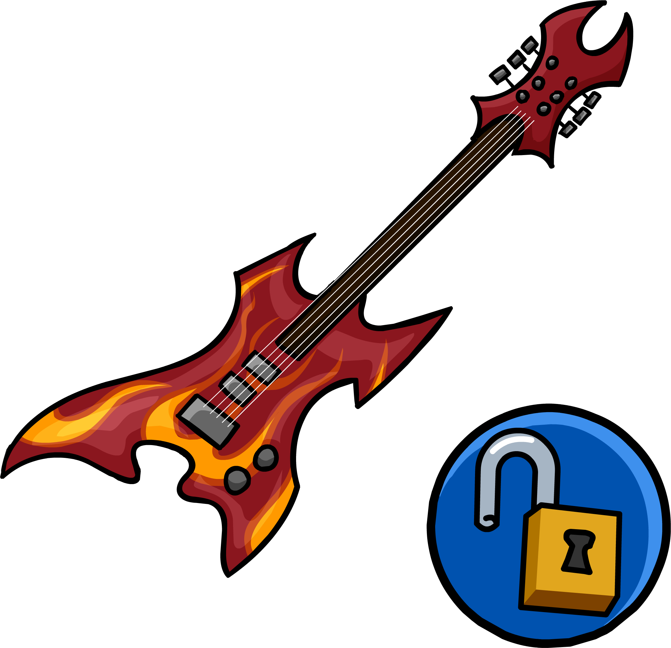 Hard Rock Clipart Rock Guitarist - Hard Rock Guitar - Png Download (2205x2127), Png Download