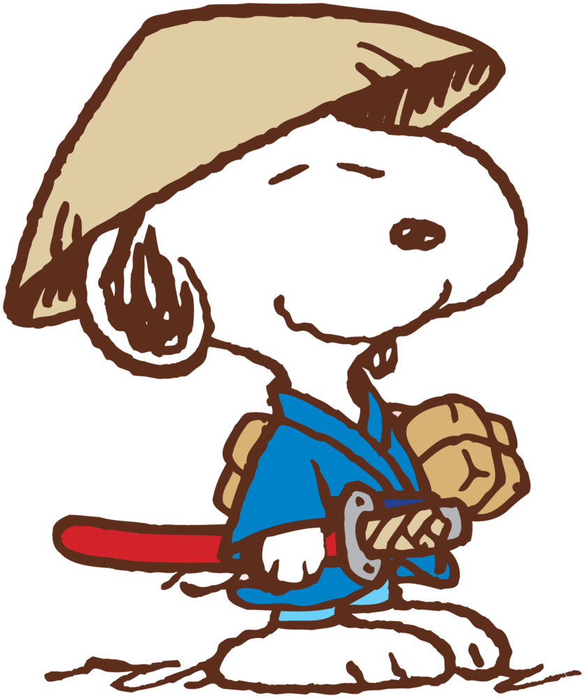 Samurai Snoopy-san - Snoopy Png Clipart (754x900), Png Download
