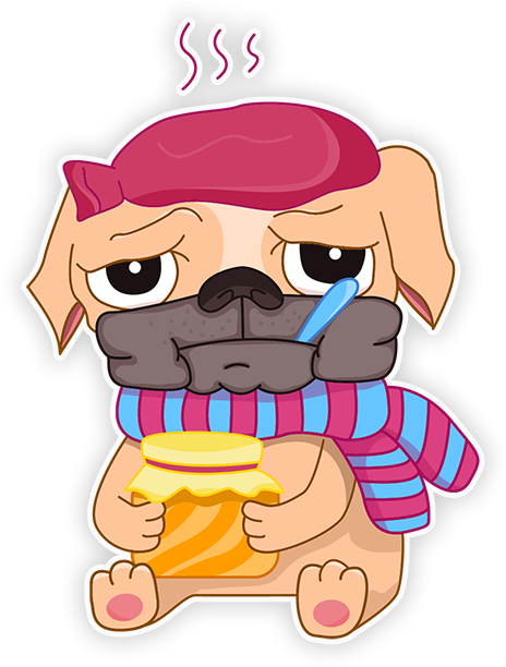 Sick - Cartoon Clipart (612x612), Png Download