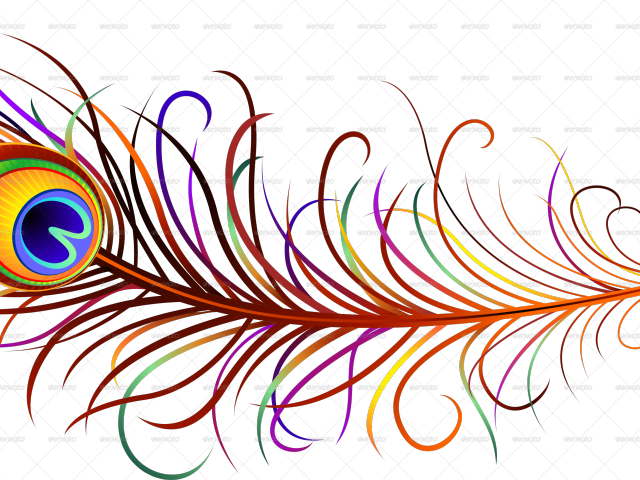 Ink Clipart Peacock Feather - Peacock Feather Png Clipart Transparent Png (640x480), Png Download