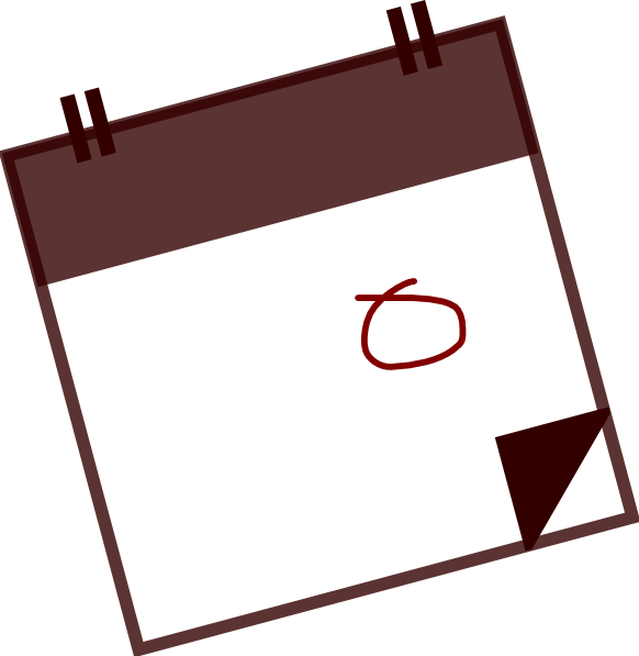 Blank Calendar Clipart Black And White - Png Download (582x597), Png Download