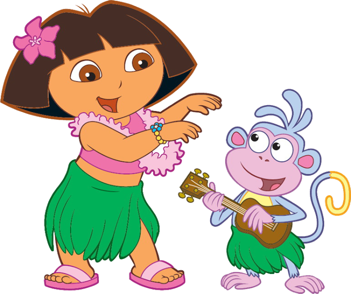 Dora La Exploradora Luau Theme, Luau Party, Diy Party, - Dora And Boots Clipart (720x604), Png Download